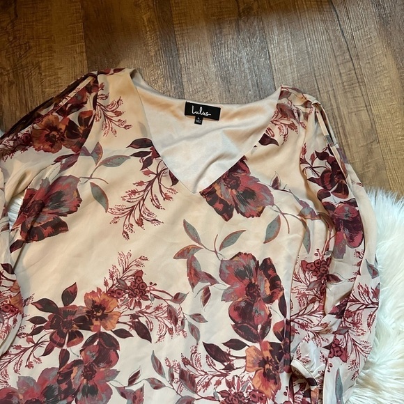 LULU’S Shifting Dears Beige Floral Print Dress - Picture 3 of 4